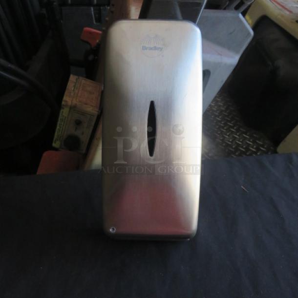 Bradley stainless steel wall mount automatic hands-free soap dispenser, model 6A00-110000, new condition.