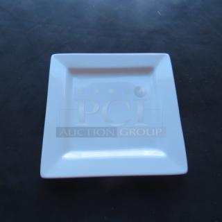 White 9-inch World square plate, model SL9. Clean, smooth finish, ideal for dining. No visible marks or defects.