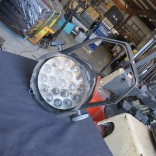 Elation Arena Par Zoom LED stage light, black, multiple lenses, adjustable mount, 100-240V, good condition.