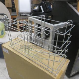 New Wire Can Rack, 10lb capacity, model CR242. Sturdy metal construction, ideal for organizing cans. 2XBID label.