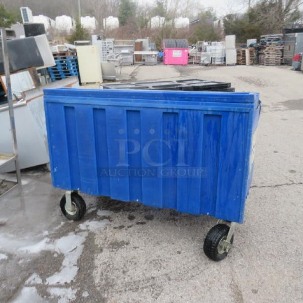 IRP Bud Light mobile cooler with serve counter on casters, Model IRP-2043, blue, 60x30x43, used condition.