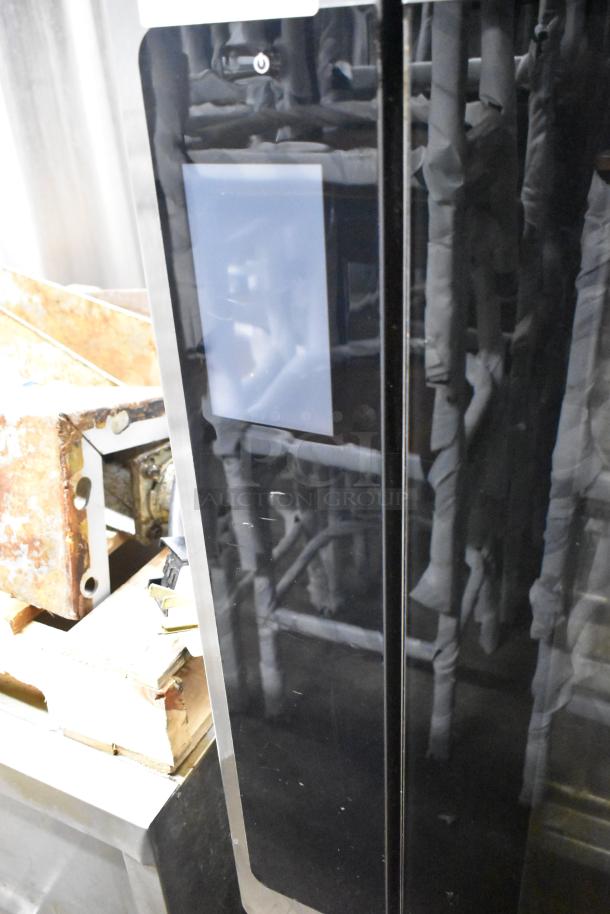 2020 Alto Shaam VMC-F4E stainless steel commercial electric oven on stand with casters, 208-240V, 1 phase, full-size.