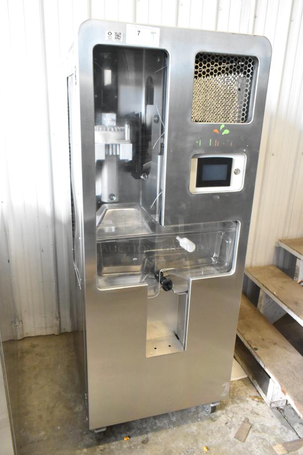 JBT 2ND-GEN-MFJ-HE commercial citrus juicer, stainless steel, floor model, on casters, 120V, 1 phase, excellent condition.