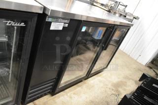 2023 True TBB-2G-HC-LD 2 Door Back Bar Cooler, metal, glass doors, stainless top, 115V, 1 phase, excellent condition.