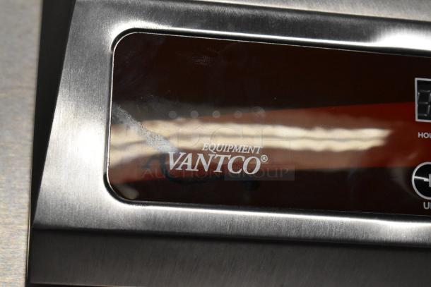 Brand new Avantco 177IC1800 stainless steel induction range, single burner, 120V, 1 phase, logo seen on control panel.