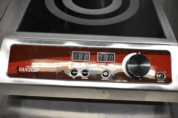 BRAND NEW Avantco 177IC1800 Stainless Steel Induction Range, digital display, control knobs, 120V, 1 Phase.