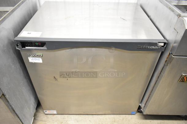 Scotsman C0830SA-32B Prodigy stainless steel ice machine head, 208/230V, 1 Phase, with Prodigy technology label, used condition.