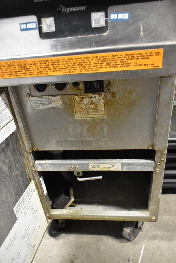 2016 Frymaster FE155CSE stainless steel electric rethermalizer on casters, 208V, 1 phase, showing control panel and condition.