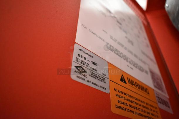 Wheelock SPB-160 Audio Booster panel with warning labels, for indoor dry installs only, part of auction lot with SP40S system.