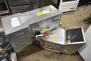 2021 CaptiveAire CASRE13BD metal exhaust fan for food trucks. Sturdy, commercial use, visible control labels, excellent condition.