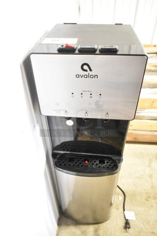 Avalon A3F floor style water dispenser, 115 volts, 1 phase. Stainless steel finish, top control panel, and replace filter indicators.