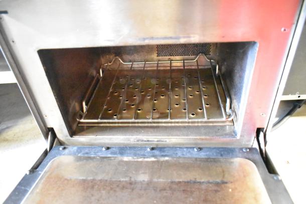 2020 Turbochef NGO electric rapid cook oven, metal, countertop model, 208/240V, 1 phase, open door, interior view.