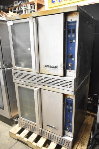 2 Imperial Stainless Steel Commercial Full Size Convection Oven w/ Solid Door, View Through Door, Metal Oven Racks and Thermostatic Controls. 2 Times Your Bid! - Item #1227982