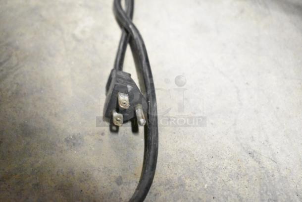 Bunn ES-1G espresso grinder power cord, 120V, 1 phase, standard 3-prong plug.