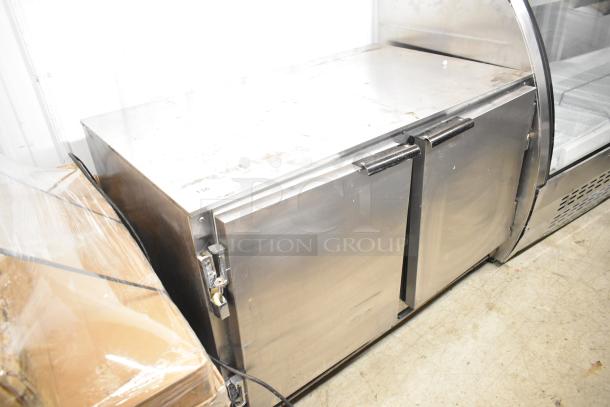 Beverage Air UCR48A stainless steel 2-door undercounter cooler, commercial 115 volts, 1 phase, used condition.