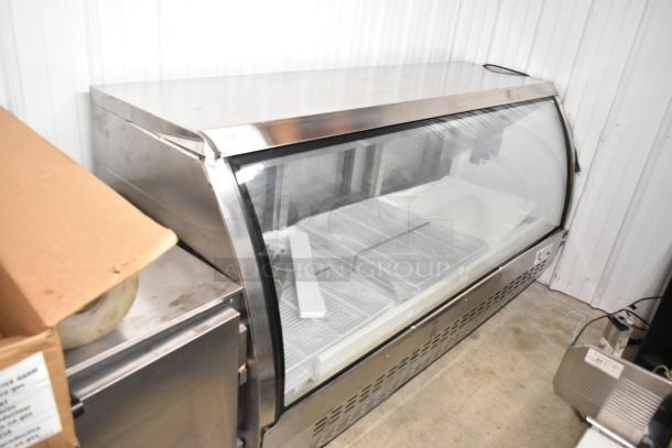 Avantco 178DLC82HCS stainless steel deli display case, 115V, 1-phase, glass front, excellent condition.
