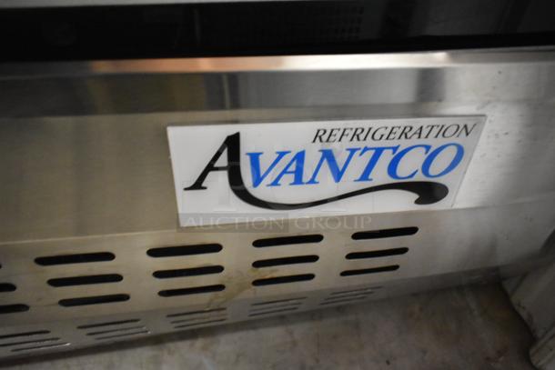 Avantco 178DLC82HCS stainless steel deli display case with Avantco branding. Commercial model, 115V, 1 Phase.