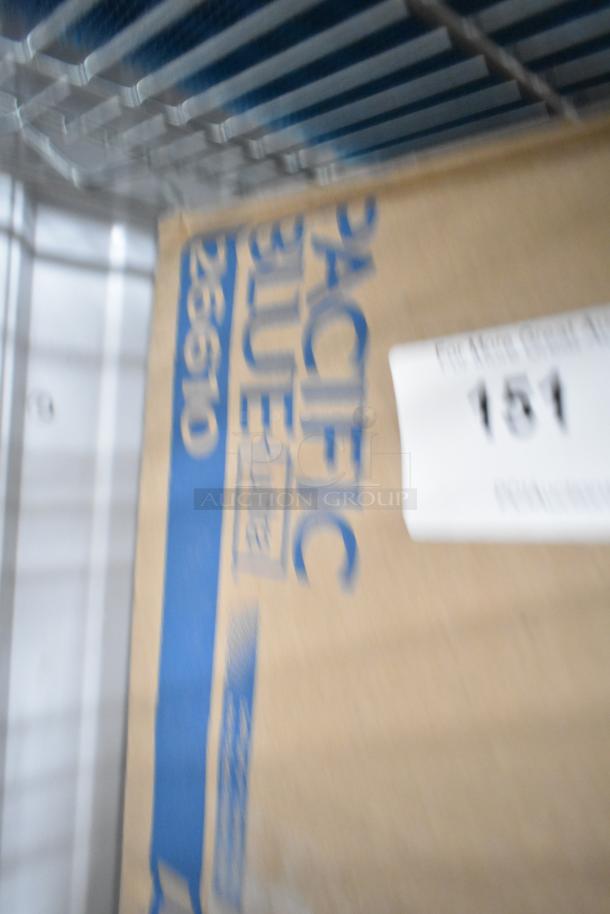 Box of Pacific Blue 26610 paper towel rolls, unopened, with clearly marked model number on the packaging.