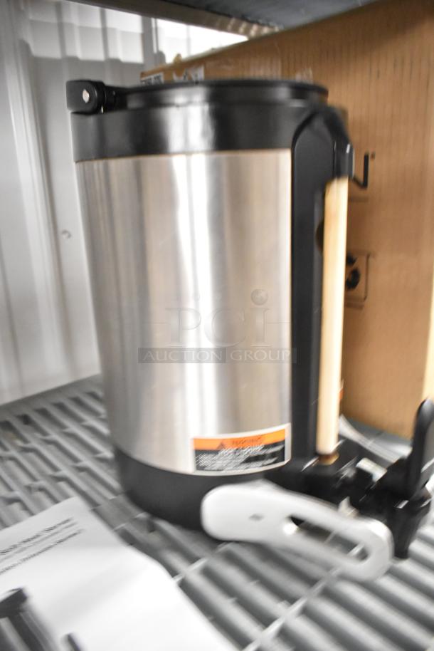 BRAND NEW 2023 Bunn 27850.1011 SH Server, stainless steel, scratch and dent, beverage holder dispenser with handle.