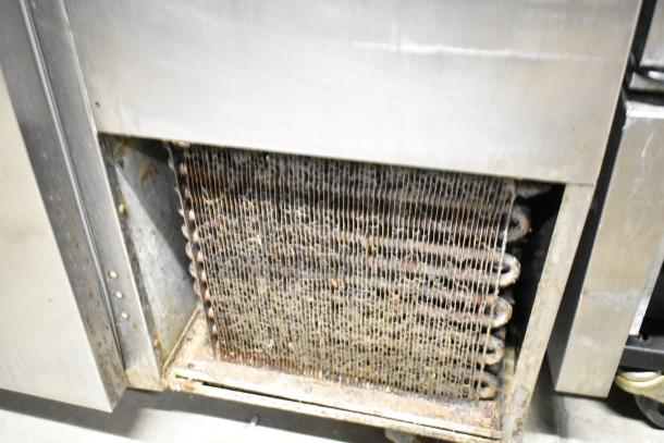 Beverage Air UCRD93A-4-23 stainless steel undercounter cooler, 4 drawers, 1 door, visible wear, 115V, 1 phase.