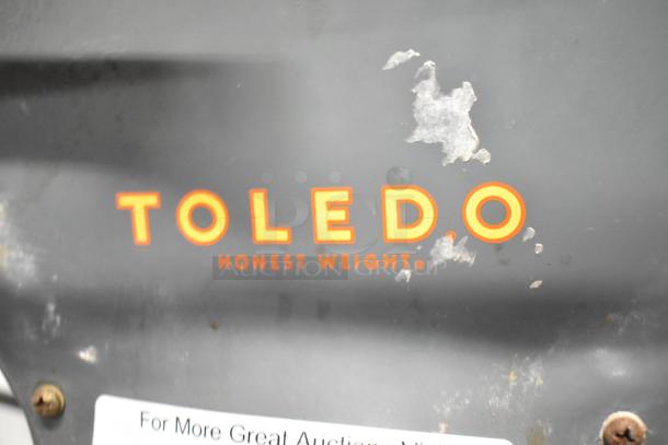 Toledo 3420 Countertop Metal Bakery Scale, vintage condition, features "Honest Weight" label, visible wear.