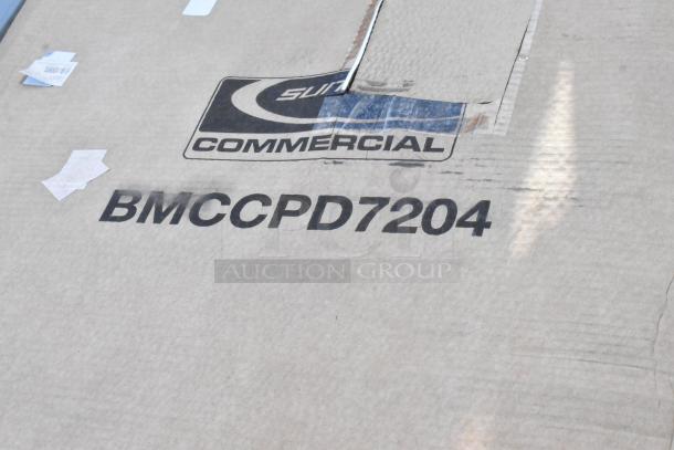 Suncast BMCCPD7204 dark gray 5-shelf heavy-duty tall storage cabinet, 30" x 20 1/4" x 72", new with scratch and dent.