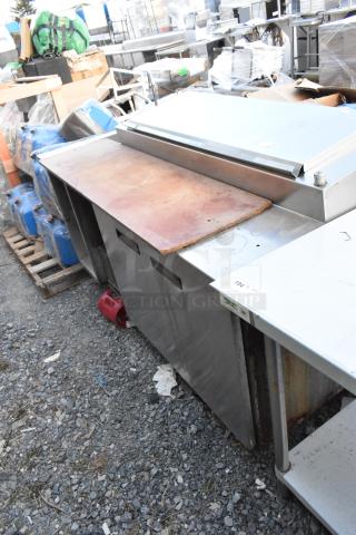 Stainless Steel Commercial Pizza Prep Table w/ Built In Sink Bay. 115 Volts, 1 Phase. - Item #1228056