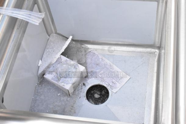 Brand new Steelton 522CS11818N stainless steel single bay sink, scratch and dent condition, no legs included.