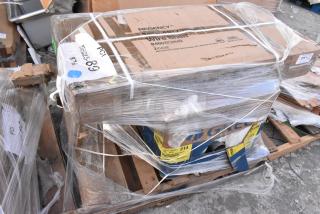 2 pack items: Regency 50 lb. grease trap, 460EC2448 chrome shelf. New, scratch and dent, PDI certified, on pallet.