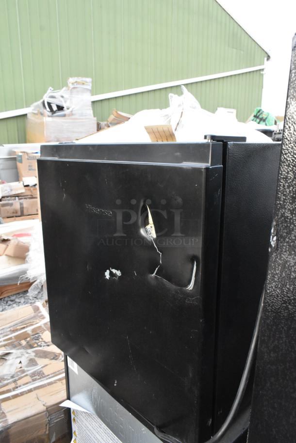 5 assorted mini coolers, including Frigidaire FGFR470 and Haier HC46SF10S, 120V, 1 Phase. External damage on some units.