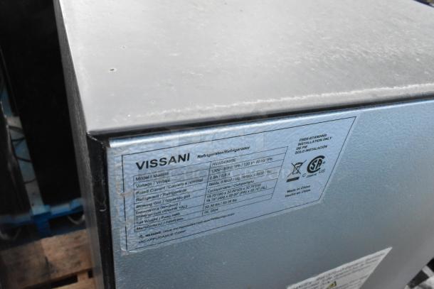 4 mini coolers, including Vissani HVAR43GSE, Nostalgia IRF32BK, Haier HC32TW10SV. 120V, 1 phase. Visible Vissani label details.