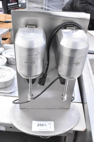 AvaMix DM-B-21C Stainless Steel Countertop 2 Head Drink Mixer. 110-120 Volts, 1 Phase. - Item #1228122
