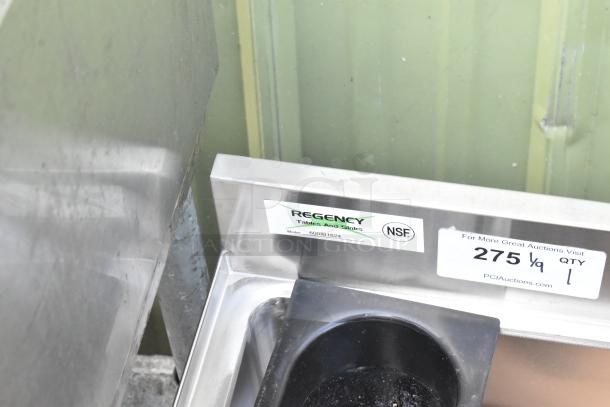 Brand new Regency 600IB1824 underbar ice bin with 7 circuit post-mix cold plate, bottle holders. Slight scratches visible. NSF label.