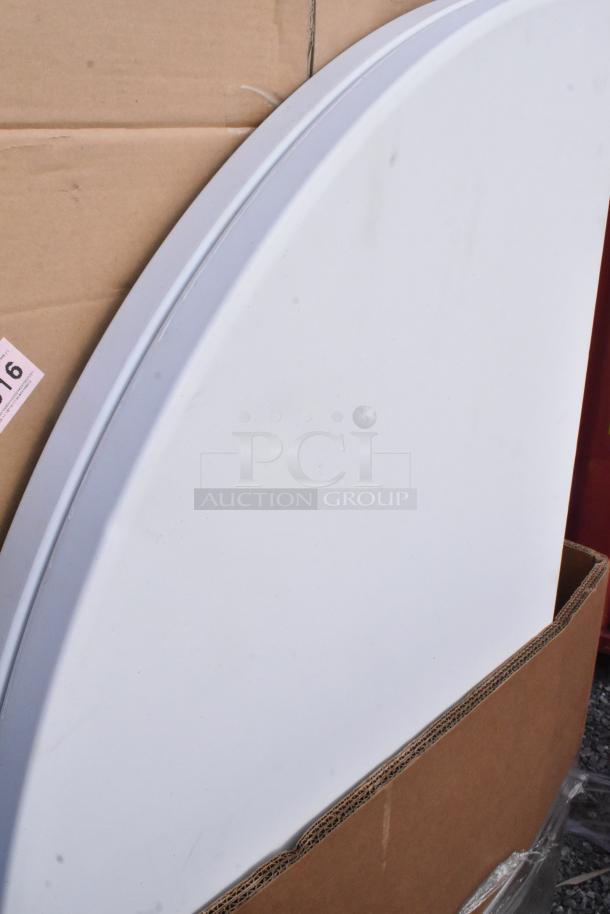 12 brand new scratch and dent items including 600TS3060S Regency 30"x60" and 522SG2460 Steelton tables. Each is stainless steel with undershelf.