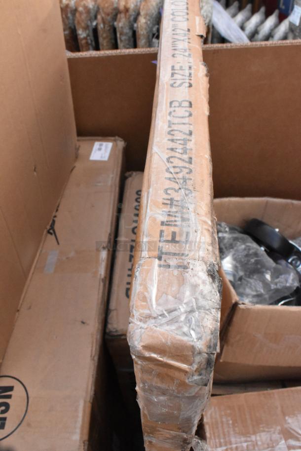 Auction lot of 9 brand new scratch and dent items in original packaging, featuring Regency and Lancaster brands.