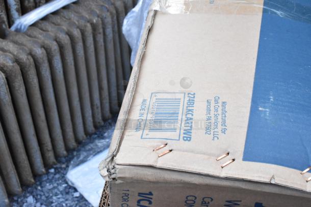 Cardboard box labeled "274BLKCARTWB, Made in China" with visible staples. Box condition shows slight wear.