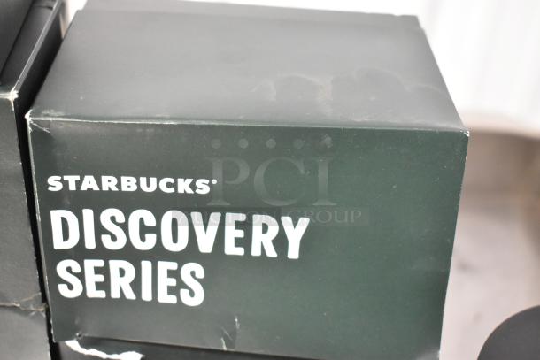 Starbucks Discovery Series box, slightly worn. Part of a 10-item set including mugs, cold brew maker, and coffee press.