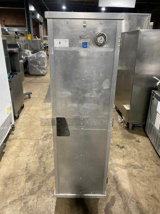 Cres-Cor electric heated holding/proofing cabinet with pan slides, 110-120V, single section, on casters, good condition.