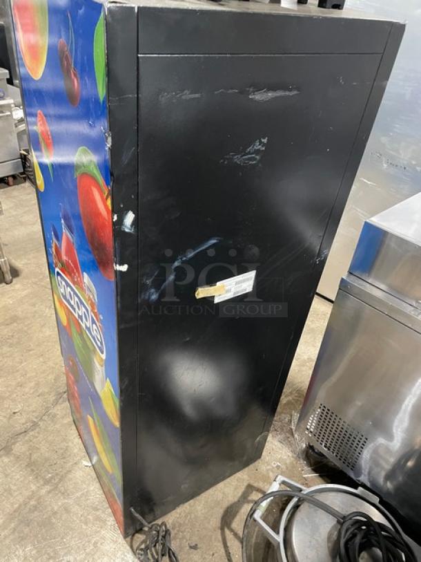 Habco Snapple Style Commercial Glass Door Merchandiser, Model ESM12, Energy Star Certified. Features poly-coated wire rack.