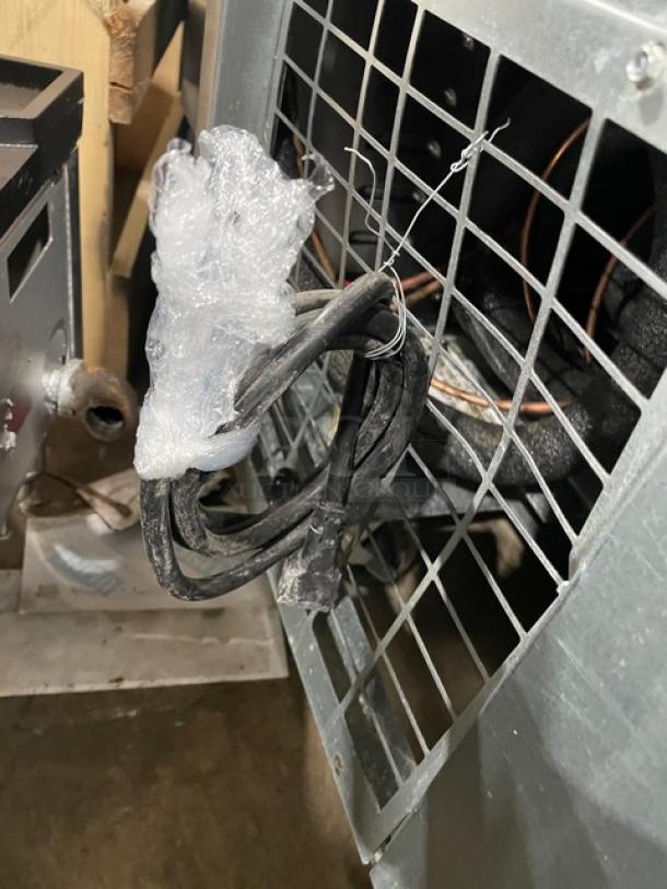 Continental Commercial Stainless Steel Prep Table, Model RA68NB. Includes poly coated rack, on casters. 115V, 1 Phase.