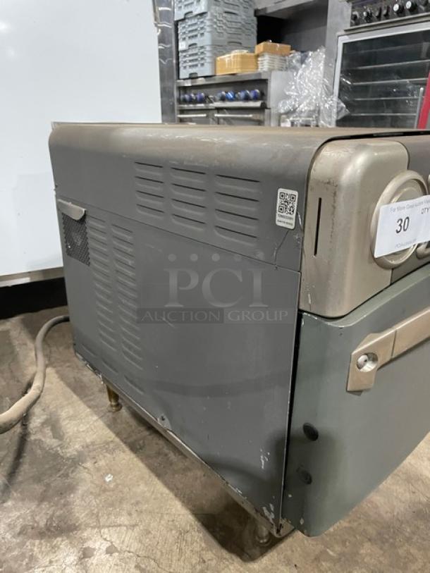 TurboChef NGO 2015 commercial rapid cook oven, digital controls, 208/240V 1 phase, on legs, some surface wear.