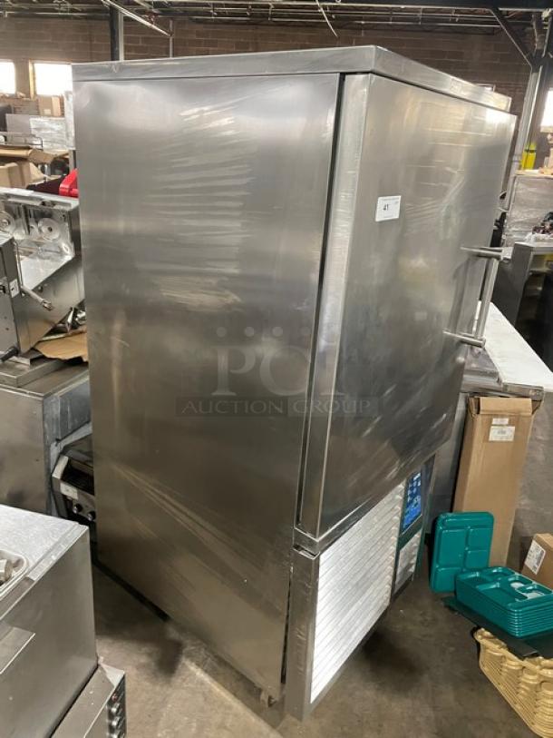 Irinox HC141/50 stainless steel blast chiller/shock freezer, single door, on casters, 208V 3 phase, commercial use.