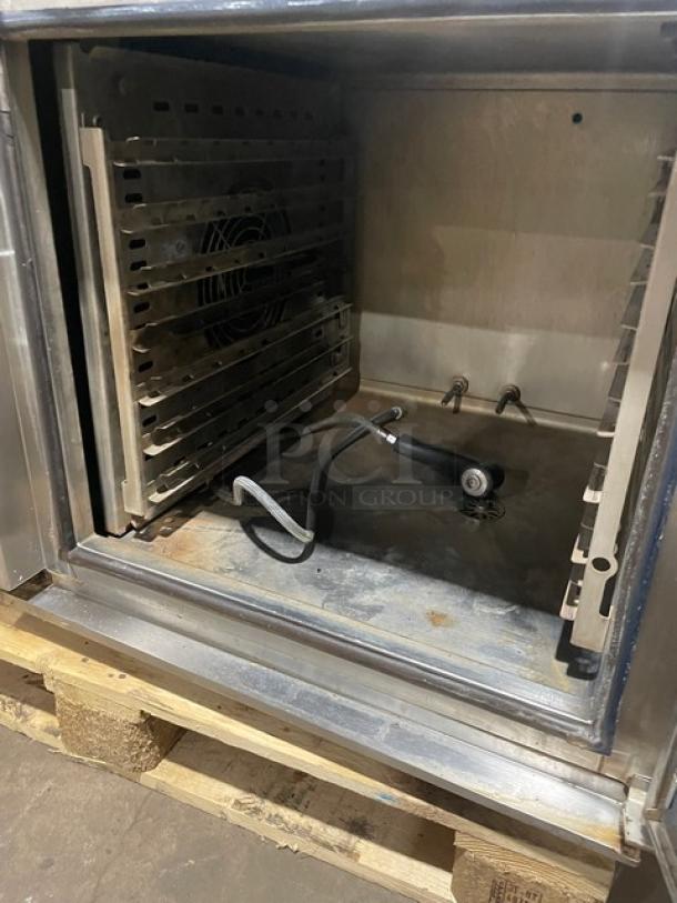 Alto-Shaam Combitherm 714ESISK stainless steel combi/smoker oven, electric, single stack, featuring CombiSmoke technology.