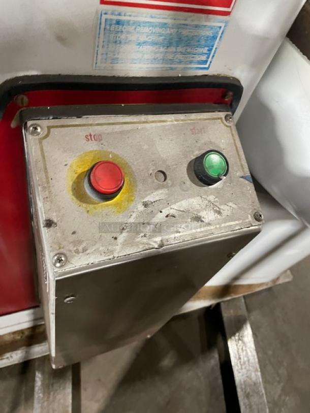 Sottoriva F080 Fork Mixer, electric-powered with motorized bowl, model F0/80 SN: 22217, features start/stop panel, 220V.