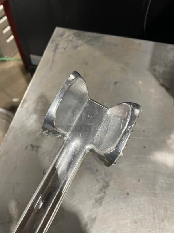 NEW Adcraft MTA-10 aluminum meat tenderizer, 2.75" square head, commercial quality, pristine condition.