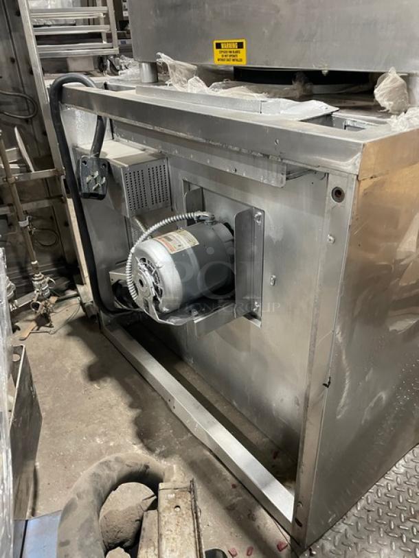 Blodgett commercial stainless steel electric convection oven, single stack, thermostatic control, wired rack included.