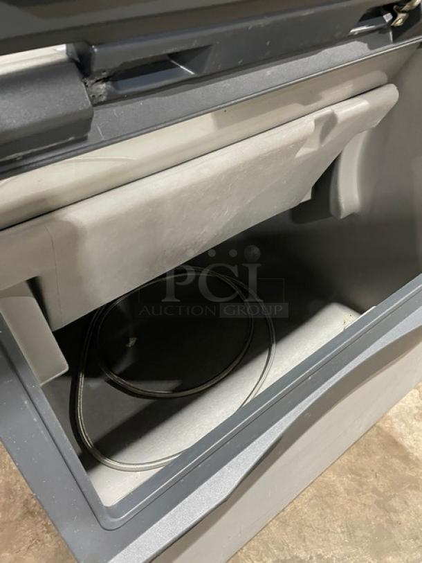 Scotsman Prodigy Series ice machine interior, stainless steel, cube-style, Model C0330SA-1C/B330P, Energy Star certified.