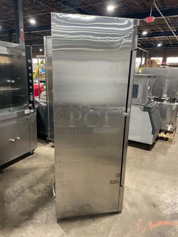 Turbo Air Deluxe Cooler Series TSR-23D stainless steel single door reach-in refrigerator, model SN: RN01623104, 115V, used condition.