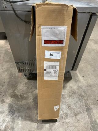 New commercial rubber non-slip bar/floor mat in original packaging. Box shows “Packing List Enclosed” and shipping labels.