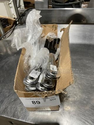 Adcraft Commercial Stainless Steel 6" Slotted Kitchen Turner, Model SL-80, new in original packaging, stack of several.
